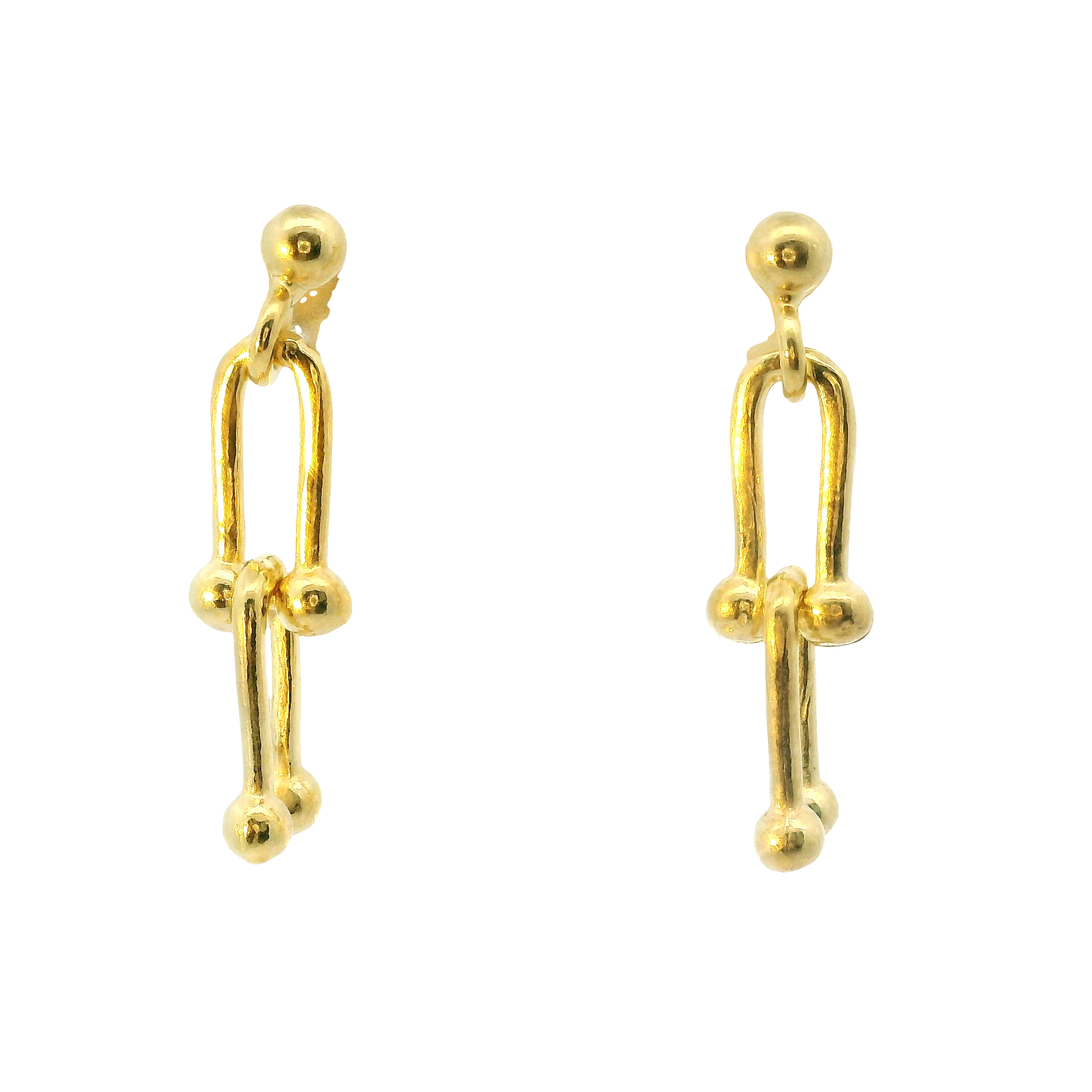 Lady's Yellow Sterling Silver Earrings