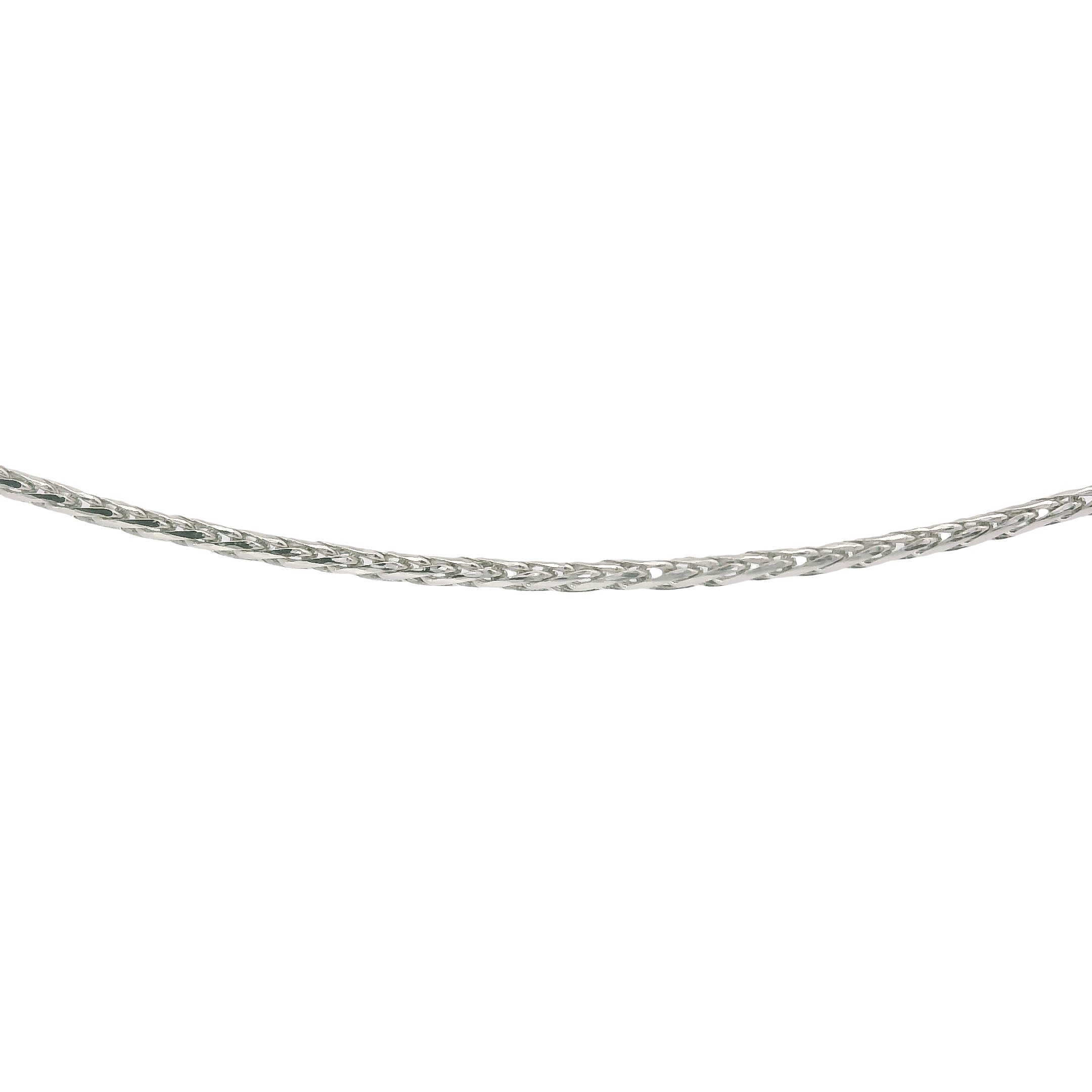 10kt White Gold 20" Diamond-Cut Wheat Chain