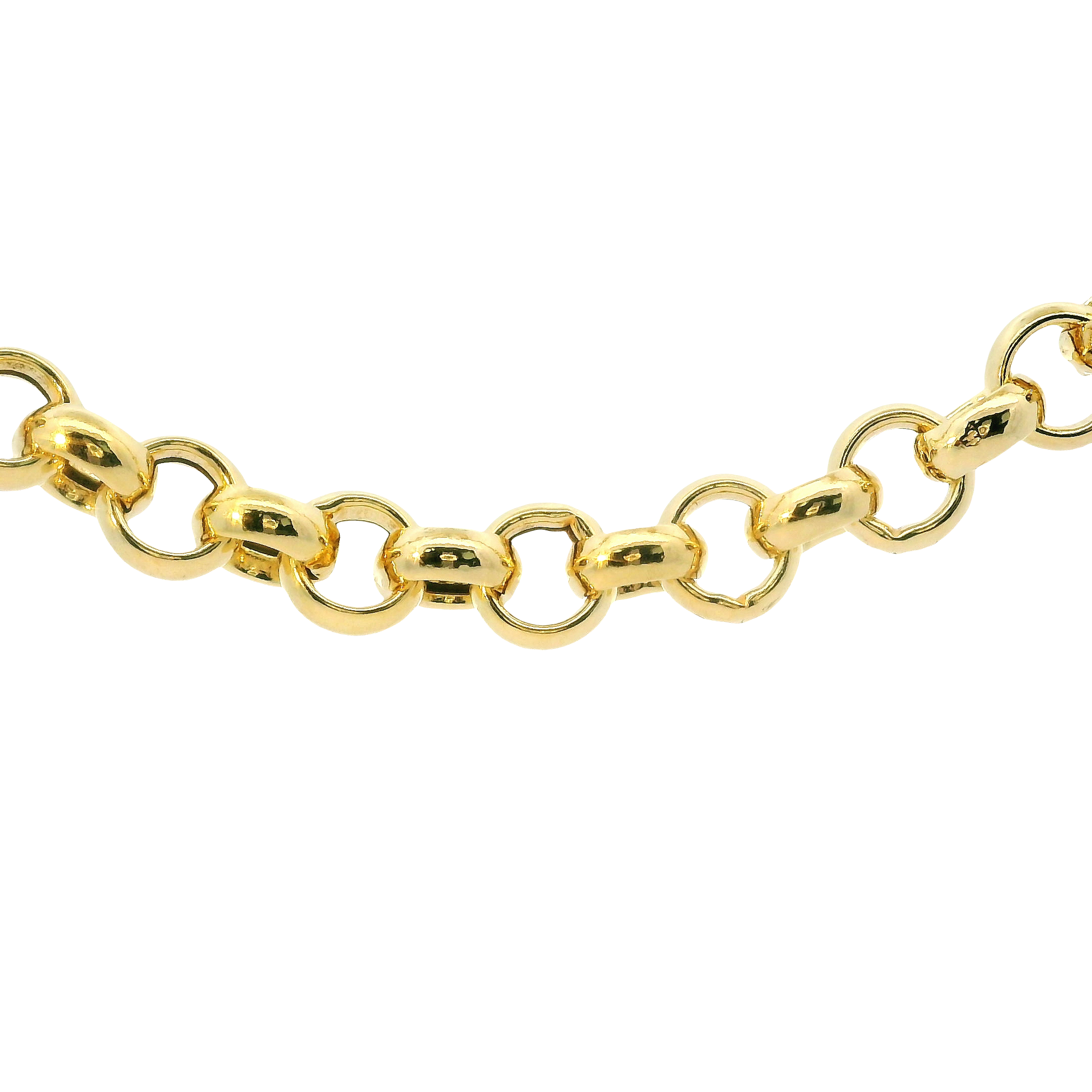 Italian Rolo Chain Necklace – 14K Gold Over Sterling Silver with Large Spring Ring Clasp, Adjustable 17.3–18.3"