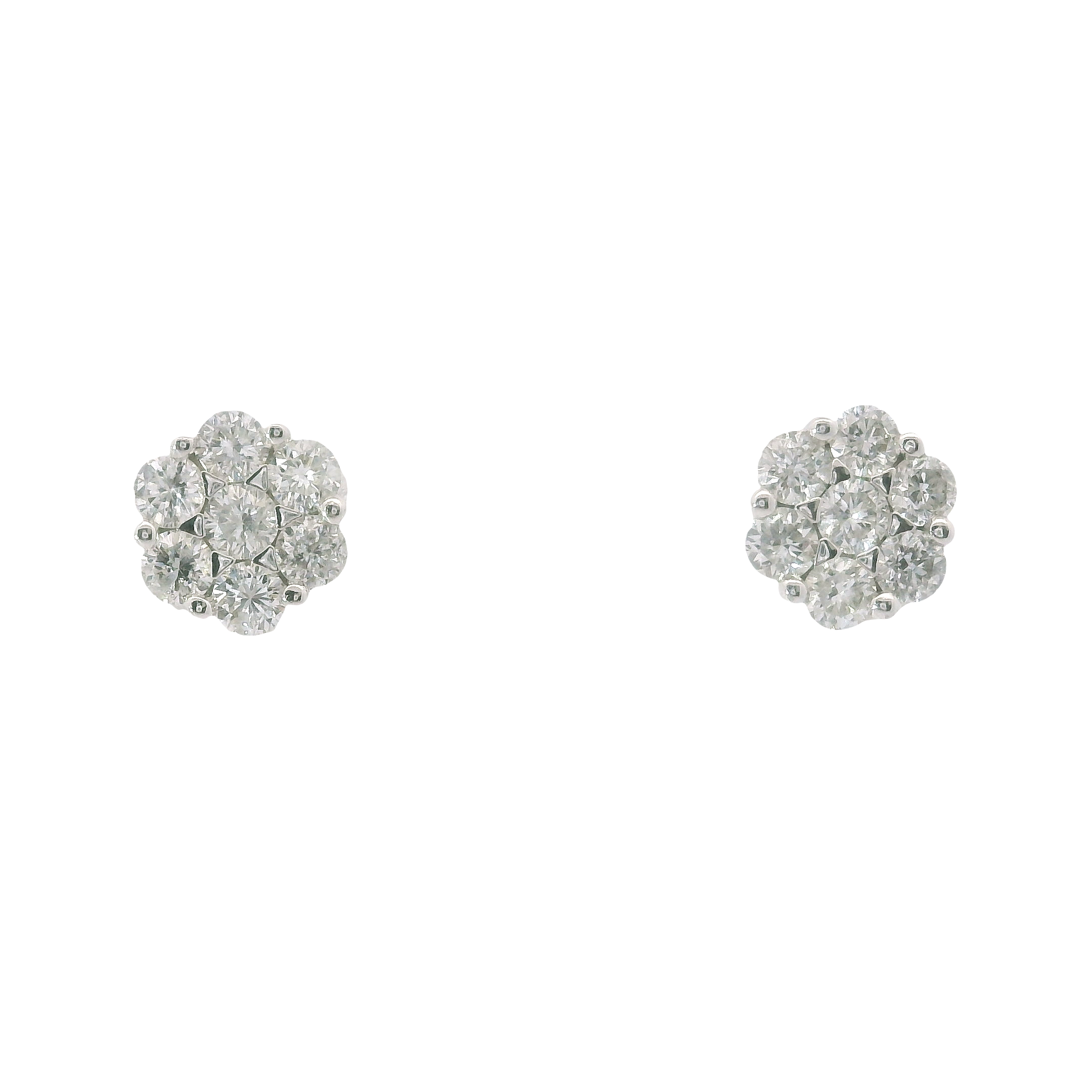 14K White Gold Diamond Earrings – 0.50ctw